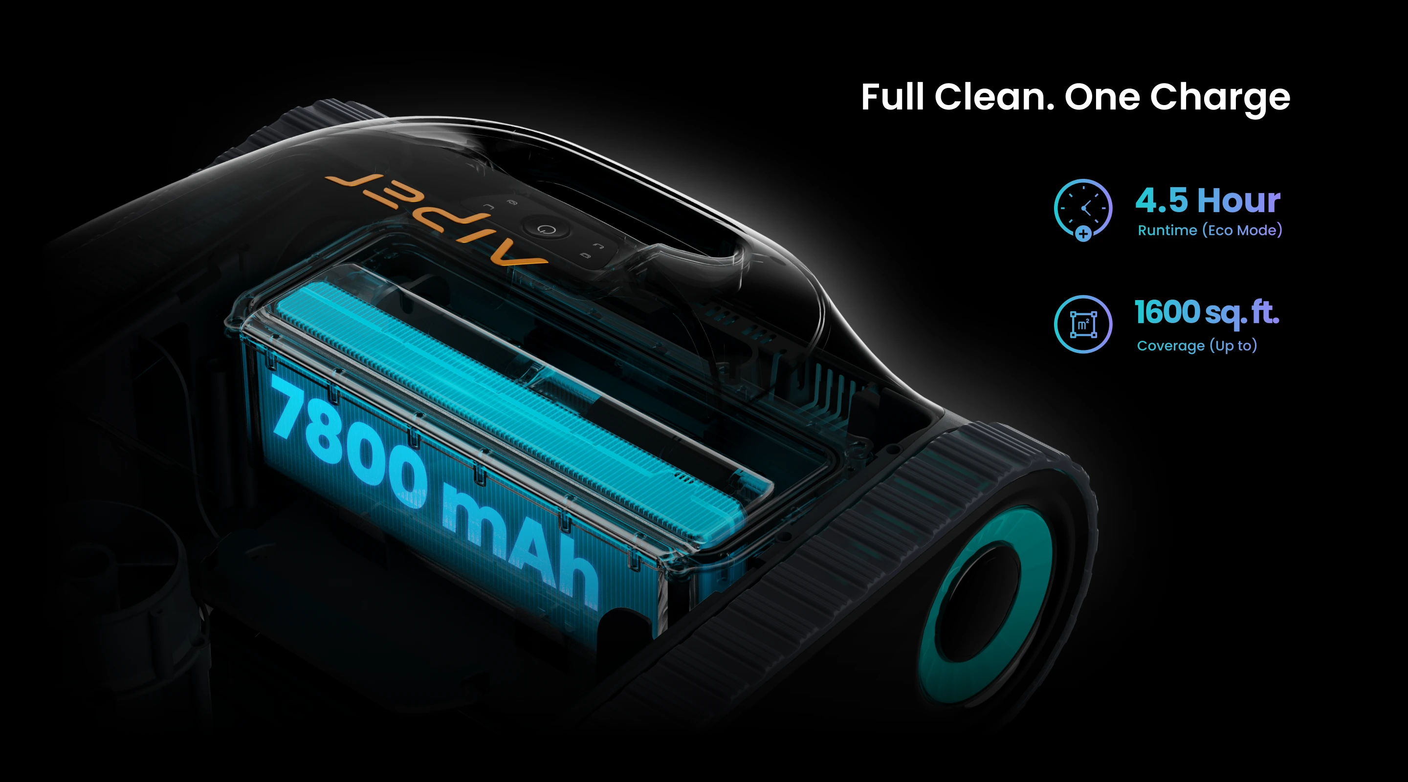 Aiper Scuba S1 running in eco mode with 45-minute cycles every 48 hours.